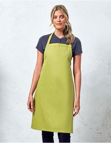 P-PR102-Organic Cotton Bib Apron (No Pocket)
